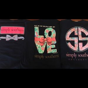 Lot of 3 Simply Southern Tees